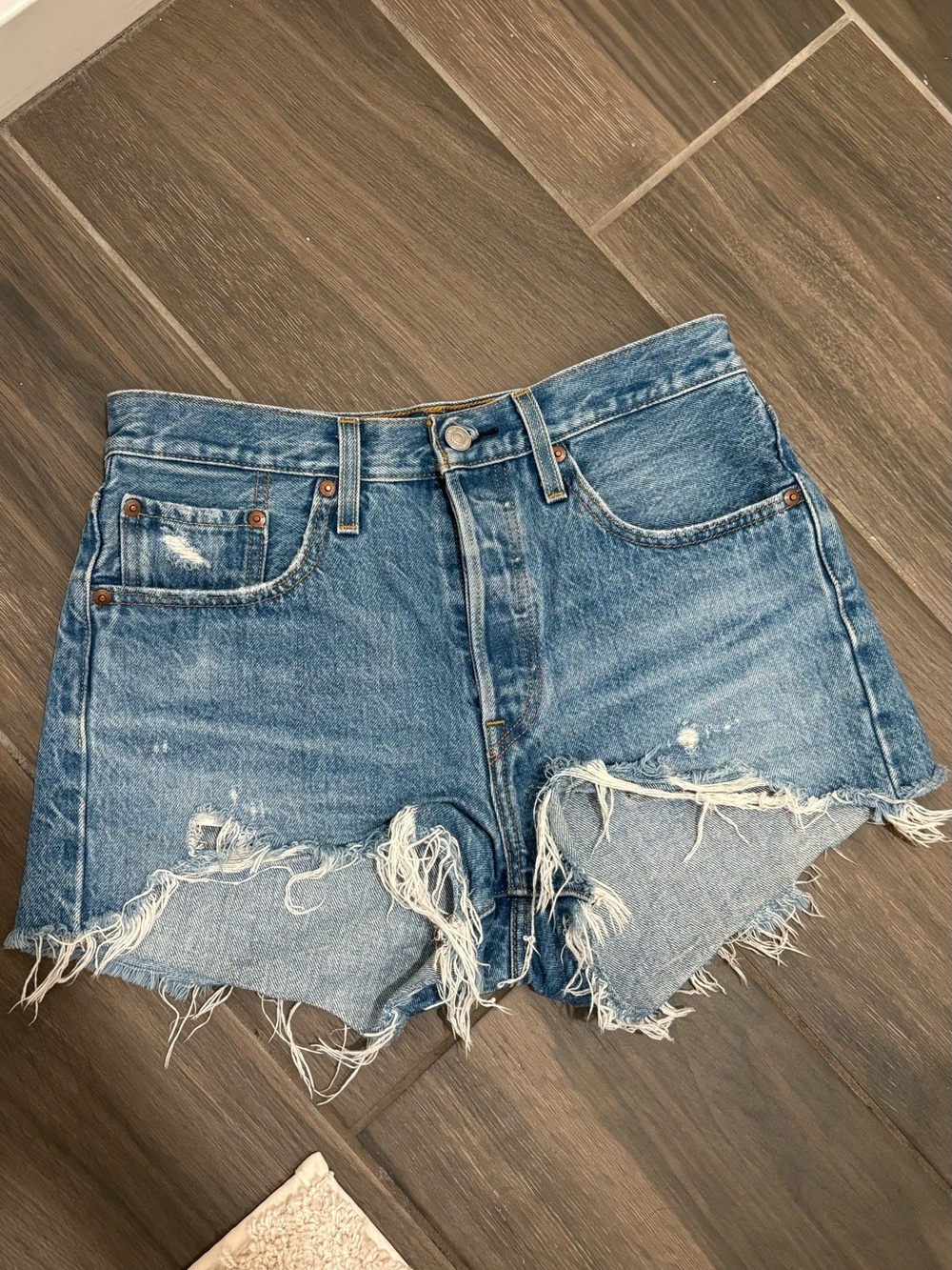 Levi’s 501 Denim Mini Shorts Medium Wash